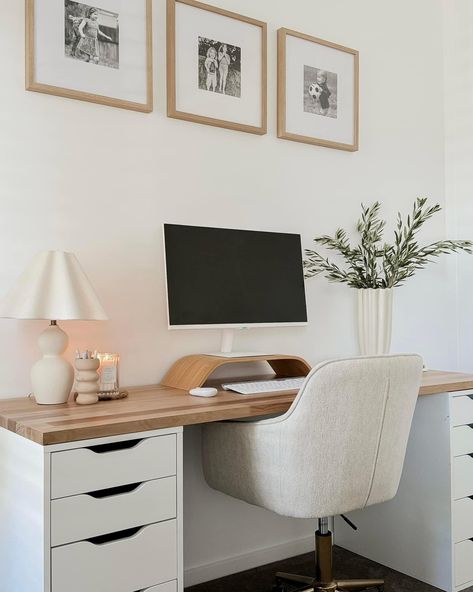 Guest Bedroom Home Office, Cubicle Decor Office, Small Home Offices, Apartment Office, Office Guest Room, Office Inspo, Ikea Home, Study Inspo, Office Set