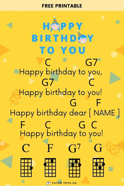 Happy Birthday to you Ukulele Songs for Kids Ukulele Songs Happy Birthday, Happy Birthday Ukelele Chords, Easy Uke Songs For Beginners, Easy Ukulele Chords Songs, Beginner Ukelele Song Chords, Ukulele Lesson For Beginners, Ukulele Songs Beginner Easy, Ukelele Chords Song, Learn Ukulele Beginner