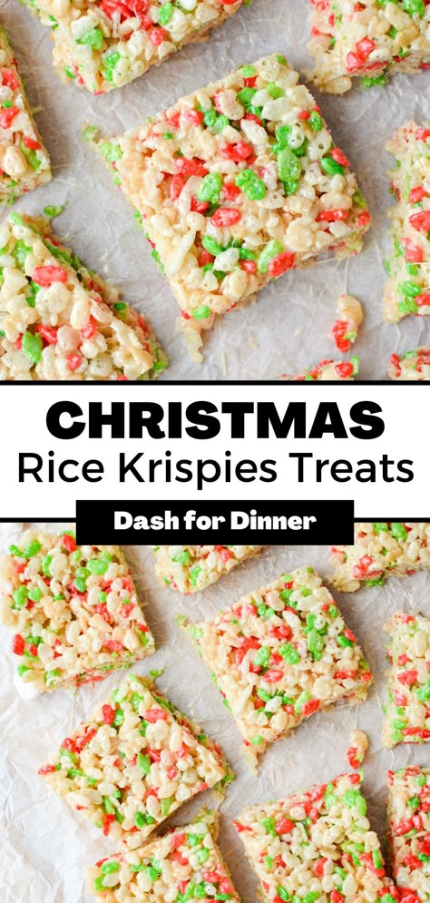 Holiday Rice, Christmas Rice Krispies, Krispie Treats Christmas, Rice Krispie Treats Christmas, No Bake Christmas, Christmas Rice, Homemade Rice Krispies Treats, Bake Christmas, Krispie Treats Recipe