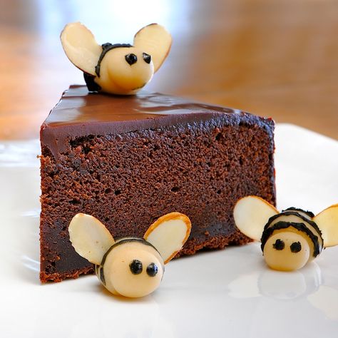 Nigella's Chocolate Honey Cake way super good cake, but would leave off the ganache next time Honey Chocolate, Bee Cakes, Honey Cake, Nigella Lawson, Cakepops, Honey Recipes, Party Desserts, Decadent Desserts, High Tea