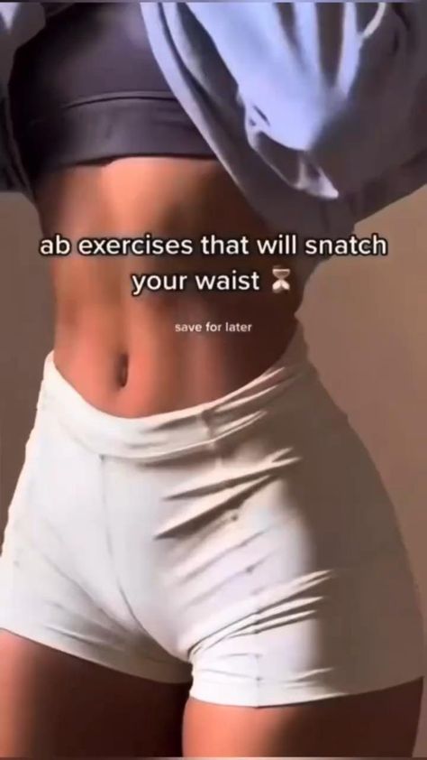 Ab workouts for a snatched waist ! How Do You Get A Smaller Waist, Ab Workout Small Waist, Hourglass Tummy Workout, Waist Smaller Workout, How To Get Abs As A Woman, Abs Workout That Actually Works, Exersizes For Small Waist, Slim Abs Workout Flat Stomach, Workouts To Make Your Waist Smaller