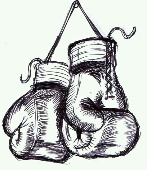 Boxing Gloves Drawing, Boxing Gloves Tattoo, Gloves Drawing, Boxing Tattoos, Arte Doodle, Boxing Girl, Tattoo Women, Boxing Gloves, A Drawing