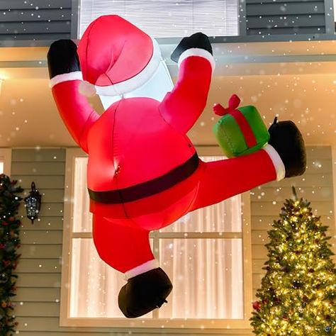 Inflatable Christmas Decorations Outdoor, Christmas Cartoon Characters, Inflatable Santa, Inflatable Decorations, Santa Decorations, Party Outdoor, Christmas Inflatables, Garden Lawn, Christmas Cartoons