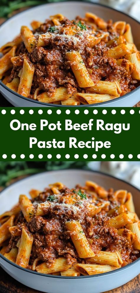 Need a quick dinner solution? This One Pot Beef Ragu Pasta Recipe is a perfect choice for easy meal planning. With its hearty ingredients and minimal cleanup, it’s one of the best quick beef dinners for busy nights. Beef Ragu Pasta, Beef Ragu Recipe, Ragu Pasta, Quick Ground Beef Recipes, Ground Recipes, Beef Ragu, Ragu Recipe, Potted Beef, Easy One Pot Meals