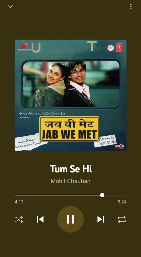 Jab We Met Songs, Jab We Met Wallpaper, Jab We Met Poster, Jab We Meet, Jab We Met Aesthetic, Tum Se Hi, Aspiration Quotes, Jab We Met, Cinema Aesthetic