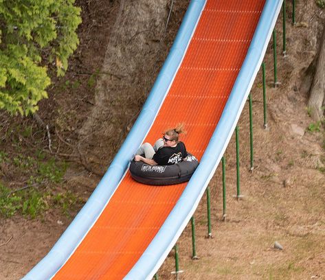 Rocket Through The Woods At Outta Bounds In Wisconsin, A Unique Year-Round Tubing Park #Wisconsin #Attractions Unique Things To Do In Wisconsin, Wisconsin Getaways, Things To Do In Wisconsin, Wisconsin Attractions, Wisconsin Vacation, Exploring Wisconsin, Door County Wi, Only In Your State, Apostle Islands