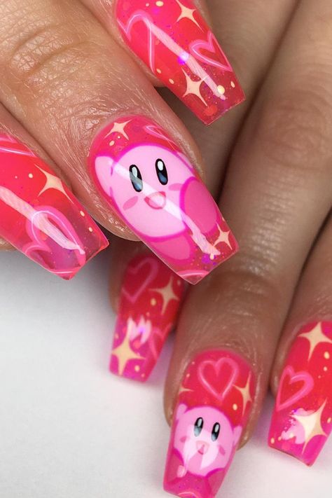 Jelly Polish, Anime Nails, Edgy Nails, Hello Kitty Nails, Jelly Nails, Kawaii Nails, V Day, Pink Lady, Dream Nails