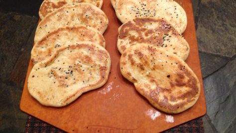 Crispy Naan Bread Recipe - Food.com Madhur Jaffrey Recipes, Easy Naan Bread, Make Naan Bread, Easy Naan, How To Make Naan, Naan Bread Recipe, Madhur Jaffrey, Recipes With Naan Bread, Naan Recipe