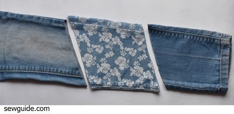 How to make jeans longer - Adding length to short jeans  - SewGuide Make Jeans Longer, Lengthen Pants, Restyle Clothes, How To Make Jeans, Sewing Jeans, Clothes Embroidery, Sewing Clothes Women, Embroidery On Clothes, Denim Crafts