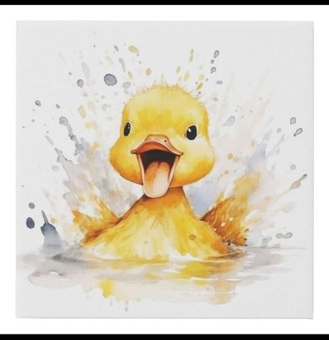 Duck Watercolor Painting, Unique Watercolor Paintings, Art Painting Watercolor, Animal Paintings Acrylic, Back Drawing, Watercolor Paintings Of Animals, Duck Art, Diy Watercolor Painting, Watercolour Inspiration