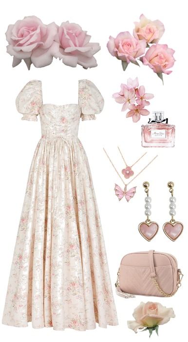 Roses Outfit, Fashion Definition, Coquette Party, Rose Outfit, Dress For Teens, Real Fashion, Cottagecore Outfits, Simple Rose, Fashionable Outfits