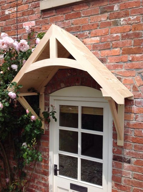 Timber Front Door Canopy Porch, "CROSSMERE"Hand made Shropshire awning canopies in Home, Furniture & DIY, DIY Materials, Doors & Door Accessories | eBay! Front Door Awning Ideas, Door Awning Ideas, Door Canopy Porch, Canopy Porch, Awning Ideas, Front Door Awning, Timber Front Door, Door Overhang, Front Door Canopy