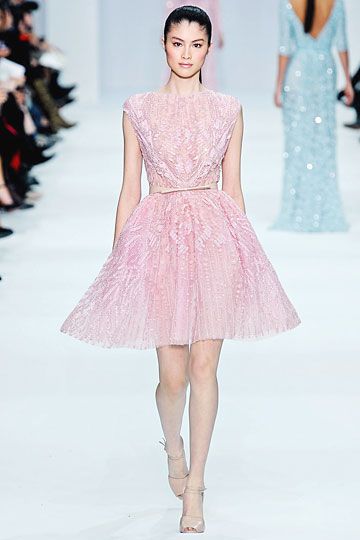 Color Analysis Winter, Pastel Gown, 2012 Couture, Icy Pink, Elie Saab Spring, Elie Saab Couture, Spring Couture, Top Design Fashion, Runway Show