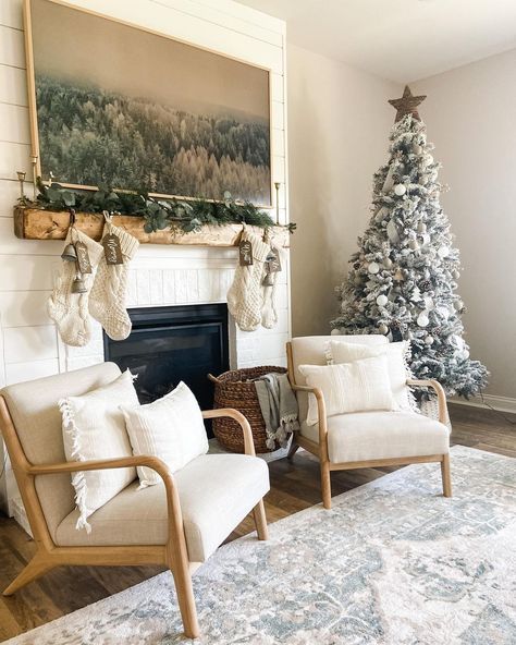 Beige Accent Chairs, Farmhouse Accent Chair, Wooden Accent Chair, Fireplace Furniture, Fireplace Seating, Wood Armchair, White Armchair, Wooden Armchair, Cozy Seating