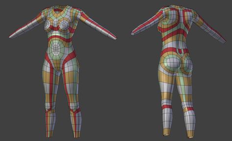 Female topology Character Topology For Animation, Female Topology, Digital Anatomy, Face Topology, Female Action Poses, Blender Character Modeling, Human Body Model, Maya Modeling, Zbrush Tutorial