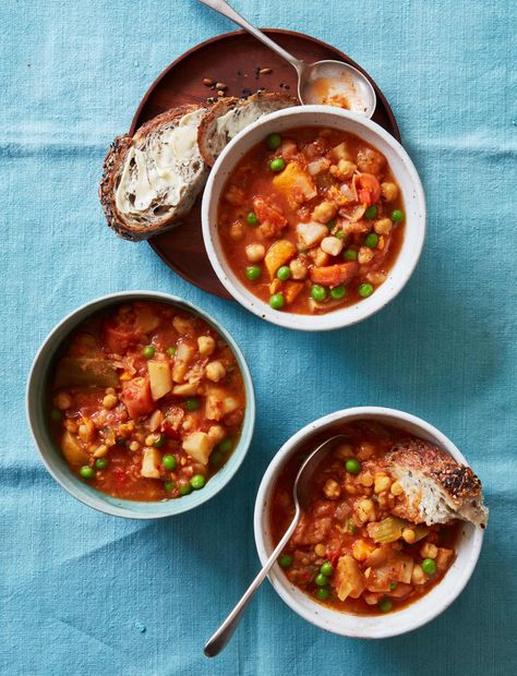 Chunky Vegetable Soup, Nancy Birtwhistle, Green Split Peas, Dried Lentils, Midweek Meals, Green Lentils, Chickpea Recipes, Vegan Soup, Vegetarian Cooking