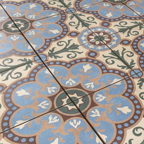 Portugese tegels: keramiek en cementtegels - Megadump Patio Renovation, Vintage Tegel, Villa Maria, Patio Tiles, Color Collage, House Tiles, Feeling Blue, Cement Tile, Aesthetic Room Decor