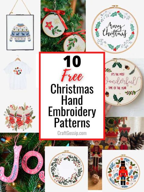 Even in the middle of the summer it is a good time to start thinking about the holidays.  Here are 10 free Christmas hand embroidery patterns.  Each one is unique and beautiful.  Download one or all of them.  You’ll have … Read More ... Embroidery Patterns Free Christmas, Christmas Redwork Patterns Free, Hand Embroidery Designs For Christmas, Free Christmas Embroidery Patterns Printables, Xmas Embroidery Patterns Free, Free Christmas Hand Embroidery Patterns, Hand Embroidery Christmas Ornaments Free Pattern, Christmas Ornaments Embroidery Designs, Free Winter Embroidery Patterns