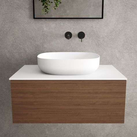 Create an air of sophistication and serenity in any bathroom with the Arezzo Solid Surface Oval Basin. Comprised of Beyondstone™ for heat retention and noise control. Its unique, oval-shaped form, with curved edges and an almost rectangular bowl, becomes a visual focal point in any space while its soft touch materials offer sustainability, durability and endless smoothness. Made with plant-based resins, Beyondstone™ is 100% recyclable and boasts a naturally warm surface while also providing... Solid Surface Countertop, Bathroom Reno, Basin Taps, Water Heating, Bathroom Renos, Bathroom Space, Vanity Units, Counter Top, Solid Surface