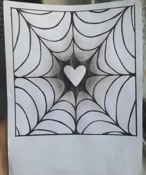 How To Draw A Heart Spider Web Step By Step, Spiderman Heart Drawing, Spiderman Web Drawing, Skeleton Hand Drawing Tutorial, Heart Spider Web, Spider Heart, Spider Web Drawing, Spider Drawing, Anime Eye Makeup