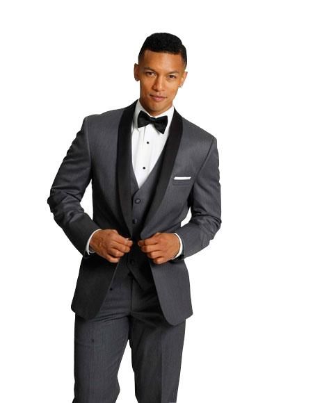 Mens Three Piece Suits Vest Custom Slim Fit Male Blazer Wedding Groom Tuxedos Select from a wide range of men's 3 piece suits Shop for men's vested 3-Piece suits online at Men's Wearhouse from MensUSA Dark Gray Tuxedo, Charcoal Groomsmen, Grey Tuxedo Wedding, Dark Grey Tuxedo, Masquerade Attire, Black And Grey Suit, Mens Suit Black, Black Three Piece Suit, Gray Tuxedo