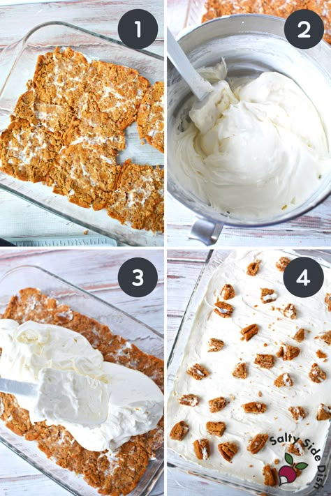 Little Debbie Oatmeal Cream Pies Recipe, Oatmeal Cream Pie Ice Cream Cake, Little Debbie Oatmeal Pie Desserts, Oatmeal Creme Pie Cake, Oatmeal Cream Pie Trifle, Oatmeal Crème Pie Cake, No Bake Creamy Cheesecake, Oatmeal Cream Pie Cheesecake Recipes, Oatmeal Creme Pie Dessert