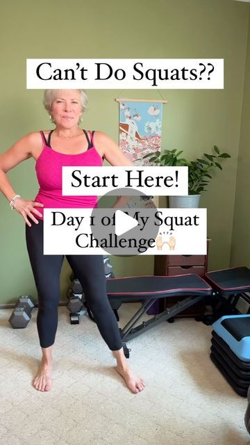 Christine/🌸 Pro-Aging Advocate | Functional Nutrition Expert 🌿 on Instagram: "🦵🏻You can still strengthen your legs without doing traditional squats!

🗣️Many of my followers have told me that they struggle with traditional squats, so here are three modifications to help build strength. While not every exercise will work for everyone, there’s bound to be one that suits you. 

These exercises target the same muscle groups as squats and accommodate different fitness levels, ensuring you can still achieve a strong and stable lower body.

Let’s get started and work towards stronger legs together! 💪

3 Basic Squat Modifications:

1️⃣ Sit to Stand: Use a chair for guidance by sitting lightly and return to standing position without locking knees.  10-12 reps, 1-3 sets. Make it more challengin How To Do A Proper Squat, Types Of Squats Exercises, Seated Squats, Stair Exercises, Squat Alternatives For Bad Knees, Weights Workout For Women, Sit Ups, Squat Challenge, Strong Legs