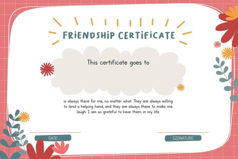 flat fun cute design vector friendship certificate Wedding People, Fun Cute, Logo Banners, Cityscape Photos, Pre School, Nature Backgrounds, Heart With Arrow, I Am Grateful, Background Banner