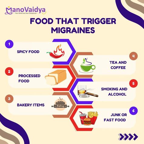 Ditch spicy, processed, and junk foods, along with tea, coffee, smoking, and alcohol to keep headaches and digestion issues at bay! . . #migraine #HealthTips #SelfCare #Mindfulness #WellnessJourney #ChronicPain #HeadacheHelp #HydrationIsKey #MigraineManagement #PainRelief Junk Foods, Spicy Recipes, Processed Food, Migraine, Chronic Pain, Junk Food, Headache, Pain Relief, Health Tips