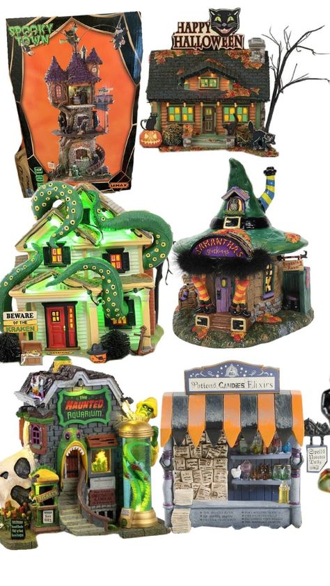 Village Ideas, Spooky Town, Halloween Village, Halloween Displays, Wish List, Halloween Diy, Halloween Decorations, Halloween, Halloween Crafts