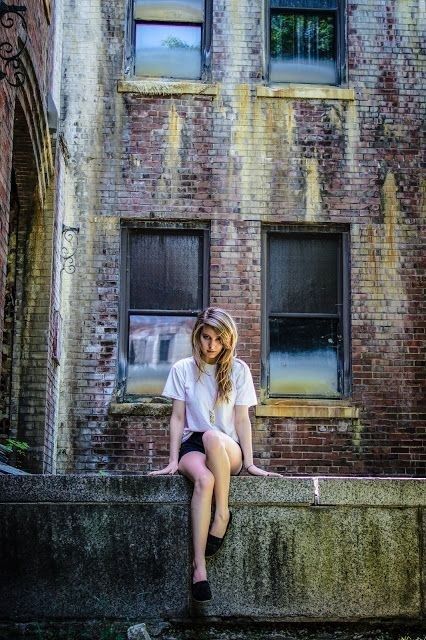 When he rounded the corner, she was sitting there, just sitting there. Staring at him. And in that lonely, forgotten place, her very presence was surreal, and breathed life into him and the air around him. Billboard Ideas, Wow Photo, Pose Fotografi, Foto Tips, Brick Building, Shoot Inspiration, Tampa Florida, Jolie Photo, Urban Photography