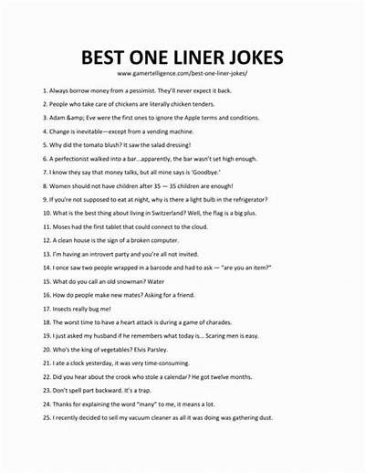 28 Best One Liner Jokes - Charming One Liner Jokes, Steven Wright, One Liner