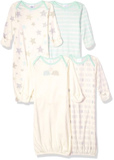 PRICES MAY VARY. Includes four Gerber lap shoulder gowns Soft cotton rib Expandable lap shoulder neckline Machine wash, tumble dry baby clothing Great Gift Idea Real Life Baby Dolls, Late Night Diapers, Summer Baby Clothes, Gerber Baby, Newborn Essentials, Baby Gown, Baby Warmer, Baby Boy Or Girl