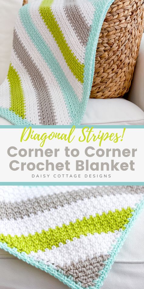 Use this corner to corner crochet blanket pattern to create a gorgeous crochet blanket. This free crochet pattern includes a video tutorial. It’s a great crochet pattern for beginners! #c2cbabyblanket #crochetbabyblanket #crochetstitch #beginnercrochet Moss Stitch C2c Blanket, Crochet C2c Moss Stitch Blanket, Moss Stitch Corner To Corner, Corner To Corner Half Double Crochet, Corner To Corner Moss Stitch Crochet, C2c Moss Stitch Crochet Pattern Free, Corner To Corner Blanket Pattern, Corner To Corner Baby Blanket Crochet, C2c Moss Stitch Blanket