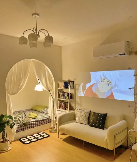 Anime Interior Design, Anime Interior, Aura Art, Small Bedroom Interior, Minimal Bedroom, Interior Design Your Home, Deco Studio, Pinterest Room Decor, Small Room Design