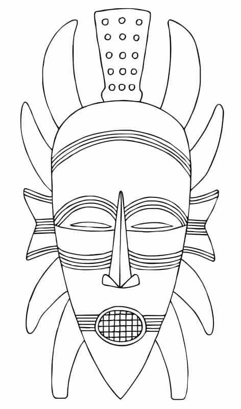 Drawing an African Mask Masks offer an excellent source of inspiration if you are looking for something new to draw. You can not go wrong… African Drawings, Improve Drawings, African Art Projects, Mask Drawing, Afrique Art, Afrikaanse Kunst, African Mask, White Drawing, Africa Art