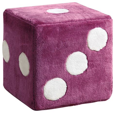 Non Fashion Grail Room, Non Fashion Grail, Dice Ottoman, Pink Fuzzy Dice, Kawaii Furniture, Fuzzy Dice, Funky Bedroom, Indie Decor, Home Green