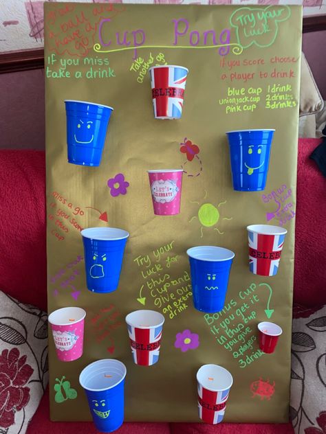 Cups And Ice Party Friends, Farewell Games Ideas, Card Drinking Games Diy, Get Drunk Board Game, Homemade Drunk Card Games, Stack Cup Drinking Game, Uno Drinking Game, Beer Olympics Party, Drink Games