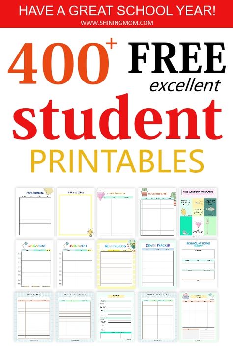 Free College Printables, Grade Tracker Printable Free, Grade Tracker Printable, Students Planner, Organizer Printables, Study Planner Free, Study Planner Printable Free, Homeschool Binder, Exam Planner