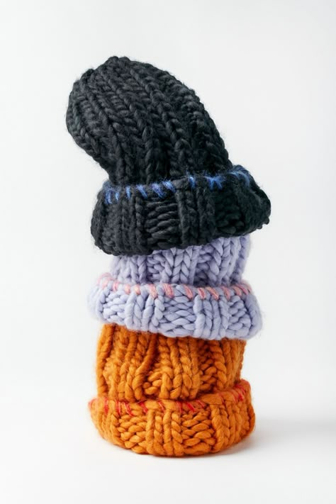 Chunky Whip Stitch Beanie | Urban Outfitters Chunky Crochet Beanie, Chunky Wool Scarf, Chunky Beanie, Chunky Knit Hat, Cozy Accessories, Fuzzy Socks, Diy Embroidery Patterns, Fur Pom Pom, Chunky Yarn