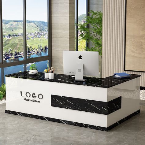 Counter Design For Showroom, L Counter Design Shop, Office Counter Table, Cash Table For Shop, L Shape Counter Design, Cera Board Elevation Design, L Type Counter Design Shop, Cash Counters Designs, Shop Counter Design Furniture