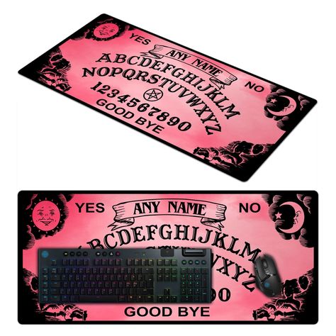 Personalised XXL Ouija Board Computer PC Gaming Mousemat Black & Pink - Etsy Ouija Board, Pc Computer, Mouse Mat, Gaming Pc, Computer, Black Pink, Pink