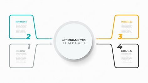 Premium Vector | Infographic template with four steps Square Infographic, Presentation Design Layout, Infographic Powerpoint, Modern Business Cards Design, Vector Infographic, Infographic Design Template, Timeline Infographic, Powerpoint Presentation Design, Infographic Template