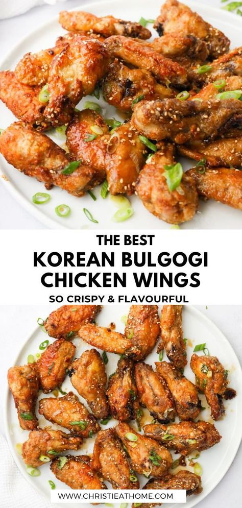 Korean Fried Wings Recipe, Korean Fried Chicken Wings Air Fryer, Korean Wings Recipe Air Fryer, Korean Hot Wings, Korean Style Chicken Wings, Korean Wings Air Fryer, Air Fryer Korean Chicken Wings, Twice Fried Chicken Wings, Korean Wings Recipe