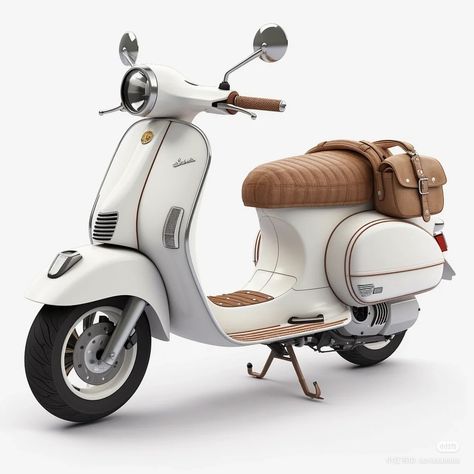 Vintage Vespa Scooter, White Vespa, Vespa Accessories, Vespa Bike, Classic Scooter, Vintage Moped, Classic Vespa, Cute Vans, Retro Scooter