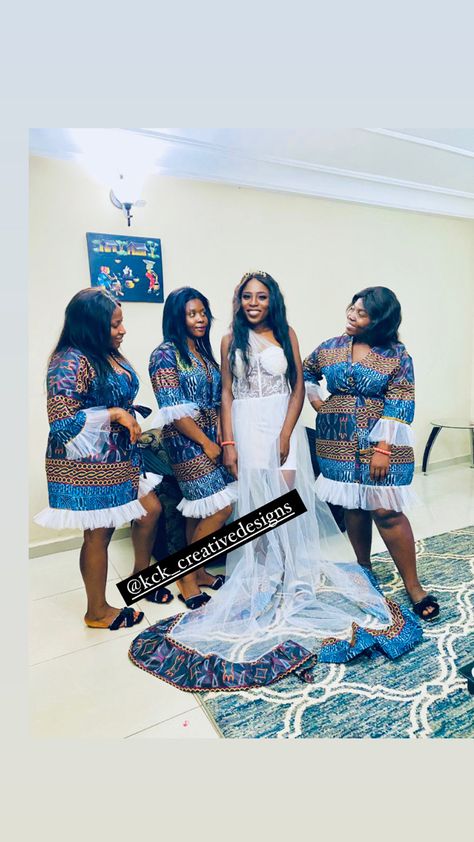 Bridal shower robes with Cameroon traditional fabric Bridal Shower Robes, African Bridal Dress, Traditional Fabric, Bridal Robes, African Wedding, Bridal Dress, Bridal Dresses, Bridal Shower, Shower