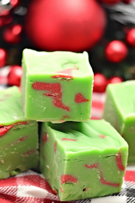 Grinch Fudge - That Oven Feelin Frosting Fudge, Grinch Fudge, Christmas Swirl Fudge, Fudge Recipes Peppermint, Mint Chocolate Chip Fudge Recipe, White Chocolate Mint Fudge, Grinch White Chocolate Mint Fudge, Holiday Fudge, Holiday Baking List