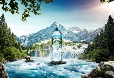 Water Commercial, Water Advertising Creative, Water Advertisement, Water Advertising, Water Ads, Poland Spring Water, Bottle Design Water, Baby Ads, Natural Mineral Water