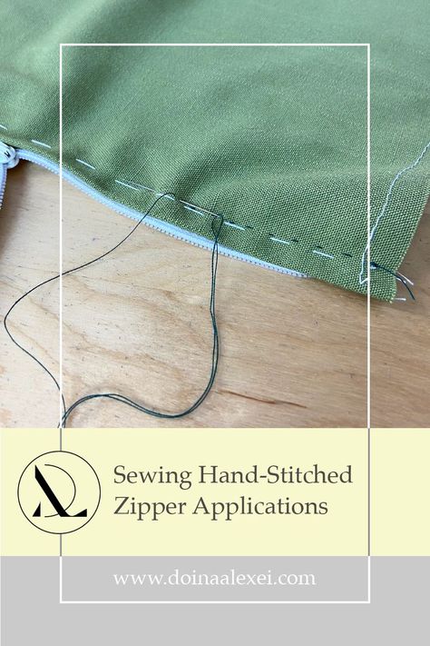 How To Sew A Zipper By Hand, Hand Sew Zipper, Overlocker Projects, Lapped Zipper, Sewing Hand, Stitch Techniques, Zipper Tutorial, Snap Tape, Apparel Sewing