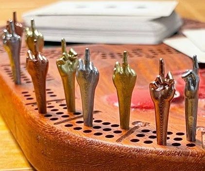 Nintendo Light, Unique Cribbage Board, Travel Cribbage Board, Cool Stuff To Buy, Cribbage Pegs, Finger Cookies, Stuff To Buy, Cribbage Board, Diy Wooden Projects